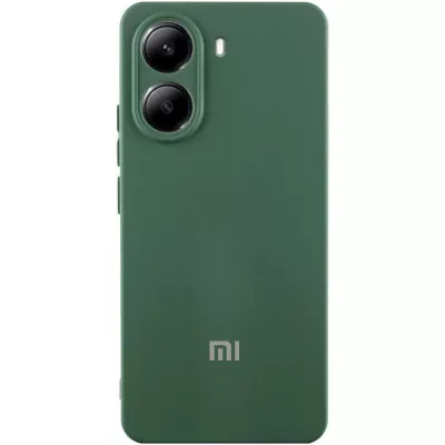 Чохол Silicone Cover Lakshmi Full Camera (AA) with logo для Xiaomi Poco X7 Pro Зелений / Dark green
