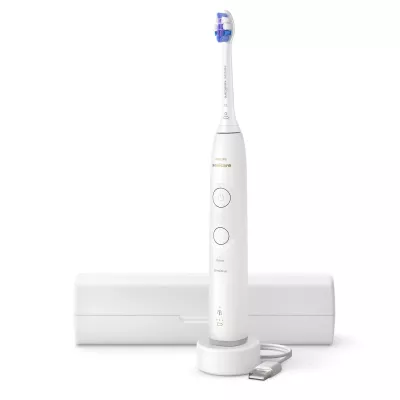 Щітка зубна електр. Philips, Sonicare 6100 Series, 62т. колив/хв, насадок-1, футляр, білий (HX7400/06)