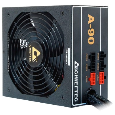 Блок живлення CHIEFTEC A-90 (650W), >90%, 140мм, 1xMB 24pin(20+4), 1xCPU 8pin(4+4), 3xMolex, 6xSATA, 2xPCIe 8pin(6+2), Modular (