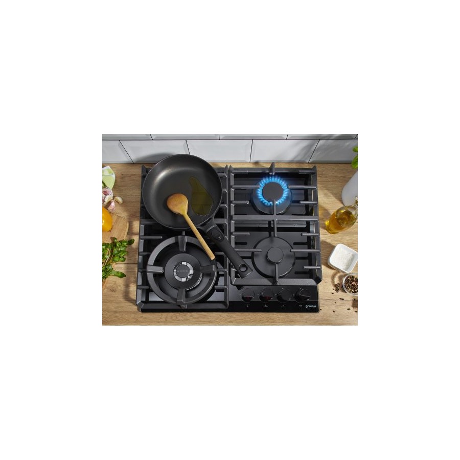 Варильна поверхня Gorenje газова на склі, 60см, чавун, чорний (GKTW642SYB) Варильна поверхня Gorenje газова на склі, 60см, чавун, чорний (GKTW642SYB)