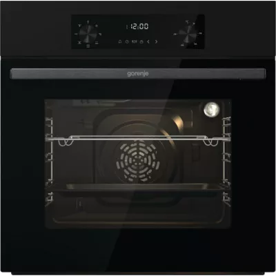 Духова шафа Gorenje електрична, 61л, A+, дисплей, конвекція, чорний (BO6635E01B)