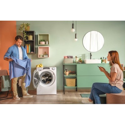 Пральна машина Candy фронтальна, 14кг, 1400, A, 67см, дисплей, пара, інвертор, білий (RP4146BWMBC/1-S)