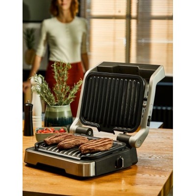 Гриль Tefal прижимний OptiGrll 2100Вт, темп. режимів-4, з`ємні пластини, метал (GC772D30)