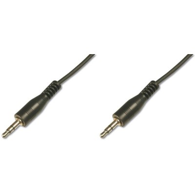 Кабель DIGITUS Audio connection stereo 3.5mm M/M, 2.5м, чорний (AK-510100-025-S)