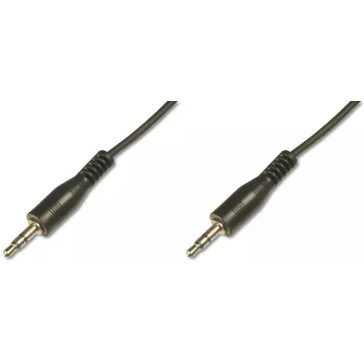 Кабель DIGITUS Audio connection stereo 3.5mm M/M, 2.5м, чорний (AK-510100-025-S)