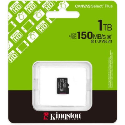 Карта пам'яті Kingston MicroSDXC 1TB Canvas Select Plus Gen3 150MB/s A1 (SDCS3/1TBSP)