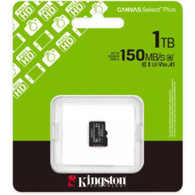 Карта пам'яті Kingston MicroSDXC 1TB Canvas Select Plus Gen3 150MB/s A1 (SDCS3/1TBSP)