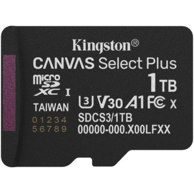 Карта пам'яті Kingston MicroSDXC 1TB Canvas Select Plus Gen3 150MB/s A1 (SDCS3/1TBSP)
