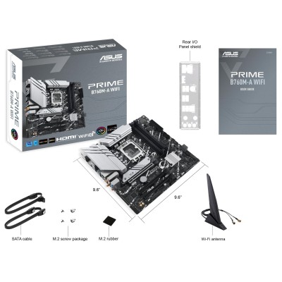 Материнcька плата ASUS PRIME B760M-A WIFI D4 s1700 B760 4xDDR4 M.2 HDMI DP Wi-Fi BT mATX (90MB1CX0-M1EAY0) Материнcька плата ASUS PRIME B760M-A WIFI D4 s1700 B760 4xDDR4 M.2 HDMI DP Wi-Fi BT mATX (90MB1CX0-M1EAY0)