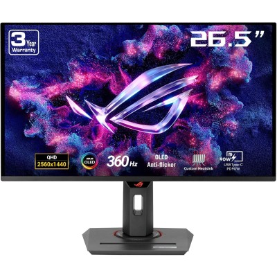 Монітор Asus 26.5" ROG Strix XG27ACDNG 2xHDMI, DP, USB-C, 3xUSB, OLED, 2560x1440, 360Hz, 0.03ms, DCI-P3 99%, AdaptiveSync, Pivot Монітор Asus 26.5" ROG Strix XG27ACDNG 2xHDMI, DP, USB-C, 3xUSB, OLED, 2560x1440, 360Hz, 0.03ms, DCI-P3 99%, AdaptiveSync, Pivot