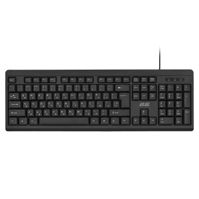 Клавіатура мембранна 2E KS108 104key, USB-A, EN/UK, чорний (2E-KS108UB_UA)