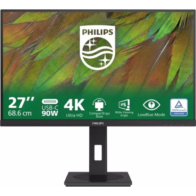 Монiтор TFT PHILIPS 27" 27B1U3900/00 IPS 4K HDMI DP USB-C RJ45 Pivot USB MM Black