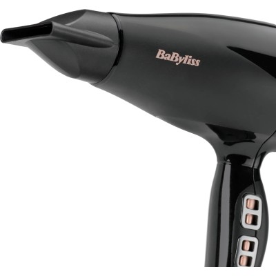 Фен Babyliss Air Power Pro, 2300Вт, 3 режими, дифузор, іоніз-я, хол. обдув, кераміка, чорно-рожевий (6716DE)