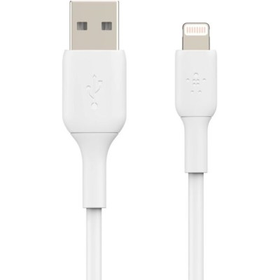 Кабель USB-A > Lightning заряджання/синхронізації Belkin 1м, 12Вт, PVC, білий (CAA001BT1MWH) Кабель USB-A > Lightning заряджання/синхронізації Belkin 1м, 12Вт, PVC, білий (CAA001BT1MWH)