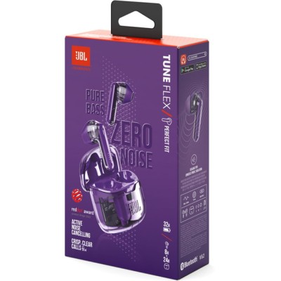 Навушники JBL Tune Flex Ghost (JBLTFLEXGPUR) Purple