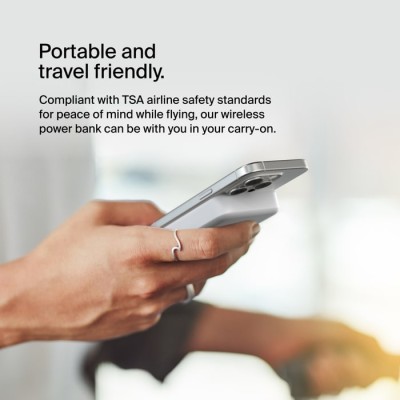 Акумулятор портативний літій-іонний Power Bank Belkin 8000мА·год, 15Вт, MagSafe Qi2, білий (BPD007BTWH)