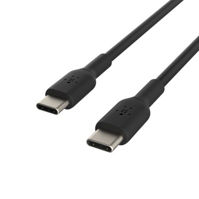 Кабель USB-C > USB-C заряджання/синхронізації Belkin 2м, 60Вт, Type-C, PVC, чорний (CAB003BT2MBK)