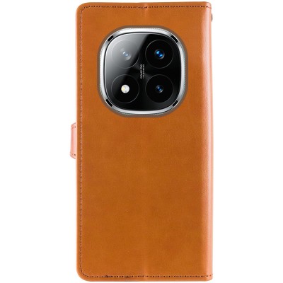 Шкіряний чохол-книжка GETMAN Gallant (PU) для Xiaomi Redmi Note 14 Pro 5G / 14 Pro+ Коричневий