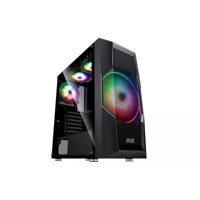 Корпус 2E GAMING Turbo G2057B без БЖ 2xUSB3.0, 1xUSB2.0, 1x200мм, ARGB, 3x120мм ARGB, VGA 345мм, LCS ready, HUB, TG Side Panel, 