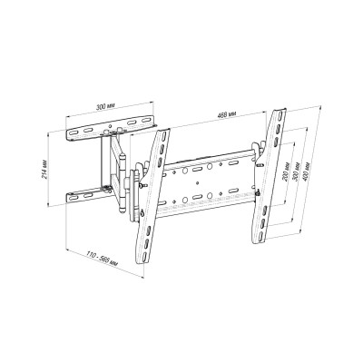 Кріплення ТВ поворотне Simpler 48ET 40-65"