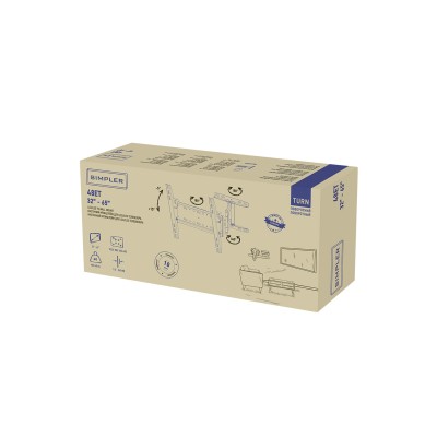 Кріплення ТВ поворотне Simpler 48ET 40-65"