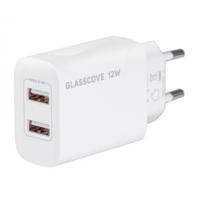 Зарядний Пристрій Glasscove 12W 2-Port USB (TC-012A)