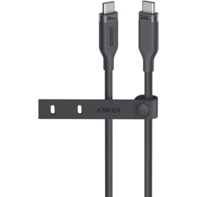 кабель ANKER USB-C to USB-C - 0.9m 240W 20 Gbps 4K Video Tranfer Bio-Nylon (Чорний)