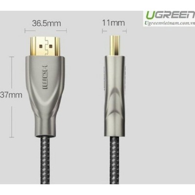 Кабель UGREEN HD131 HDMI - HDMI Carbon Fiber Zinc Alloy Cable 3m Grey