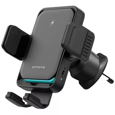 Автомобільний тримач з Бездротовим ЗП Proove Sonic Pro 15W (WHSP15002001) black