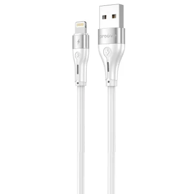 Кабель Proove Soft Silicone USB to Lightning 2.4A (2m) white (CCSO20001122)