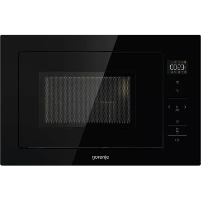 Мікрохвильова піч Gorenje вбудовувана, 25л, електр. управл., 900Вт, гриль, дисплей, чорний (BM251SG2BG)
