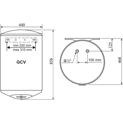 Водонагрівач TESY GCV 804424D B14 TBRC / ANTICALC 80 V Водонагрівач TESY GCV 804424D B14 TBRC / ANTICALC 80 V