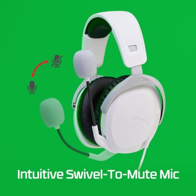 Гарнітура HyperX Cloud Stinger 2 Xbox, mini-jack, біло-зелений (75X28AA)