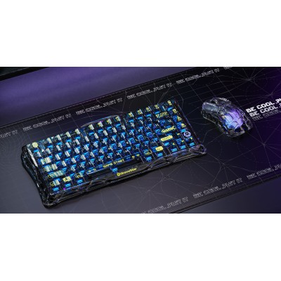 Миша GravaStar Mercury M2, BT/WL/USB-A, RGB, чорно-прозорий