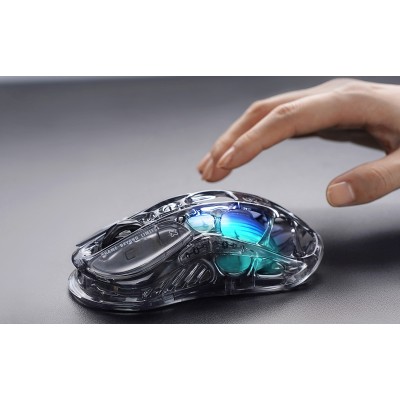 Миша GravaStar Mercury M2, BT/WL/USB-A, RGB, чорно-прозорий