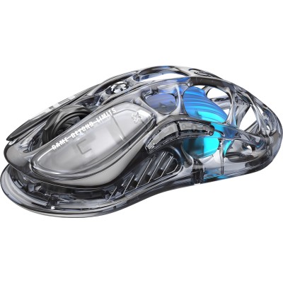 Миша GravaStar Mercury M2, BT/WL/USB-A, RGB, чорно-прозорий