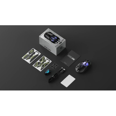 Миша GravaStar Mercury X Pro, 8K, BT/WL/USB-A, RGB, чорний