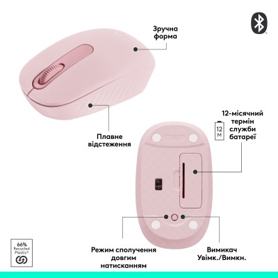 Миша LOGITECH M196 Bluetooth - ROSE (L910-007461) Миша LOGITECH M196 Bluetooth - ROSE (L910-007461)