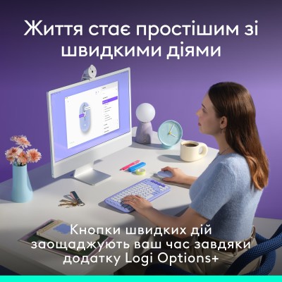 Миша LOGITECH POP with emoji - LILAC (L910-007414)