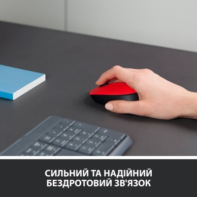 Миша LOGITECH Wireless Mouse M171 червоний