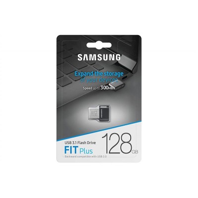 Накопичувач Samsung 128GB USB 3.1 Type-A Fit Plus Чорний Накопичувач Samsung 128GB USB 3.1 Type-A Fit Plus Чорний