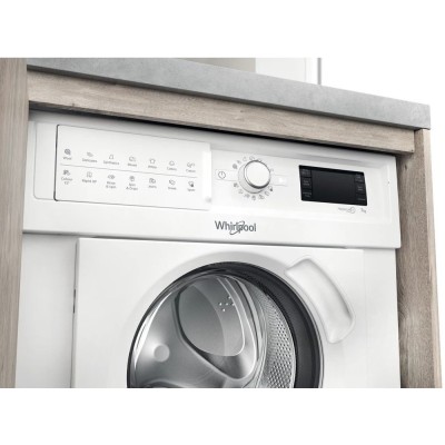 Пральна машина Whirlpool вбудована фронтальна, 7кг, 1400, A+++, 60см, дисплей, пара, інвертор, білий (BIWMWG71484E)