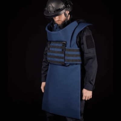 Протиуламковий комплект Українська Броня HDA (Humanitarian Demining Apron), клас захисту ДСТУ 2, розмір S-M, синій