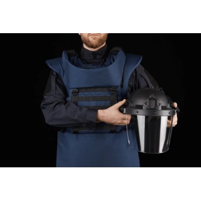 Протиуламковий комплект Українська Броня HDA (Humanitarian Demining Apron), клас захисту ДСТУ 2, розмір S-M, синій