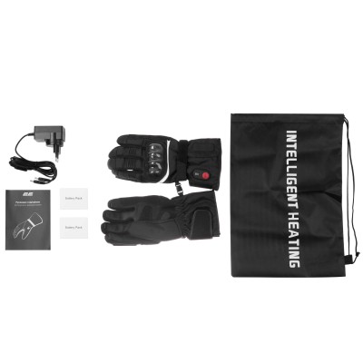 Рукавички з підігрівом 2E Rider Black, розмір S