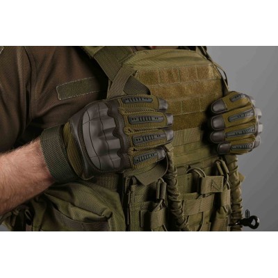 Рукавички тактичні 2E, Sensor Touch L, зелені