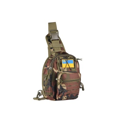 Сумка Слінг 2Е Tactical Laser Cut 2.5л, темний камуфляж (2E-MILSLIBAG-Y09L-WC)