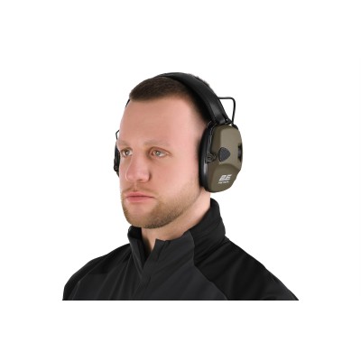 Тактичні захисні навушники 2E Pulse Pro Army Green NRR 22 dB, активні