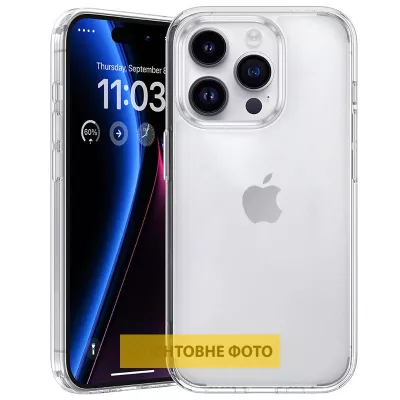 TPU чохол Epic Transparent 1,5mm для Apple iPhone 17 Pro (6.3") Безбарвний (прозорий)