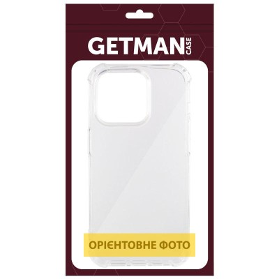 TPU чохол GETMAN Ease logo посилені кути для Apple iPhone 17 Pro (6.3") Безбарвний (прозорий)